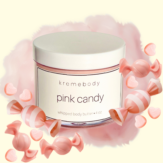 pink candy whipped body butter