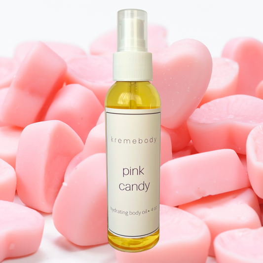 pink candy hydrating body oil